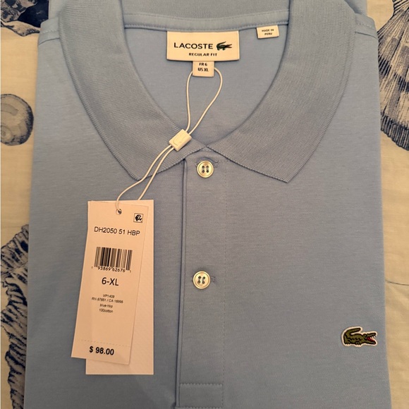 Lacoste Men's Light Blue Polo Shirt - Picture 6 of 6